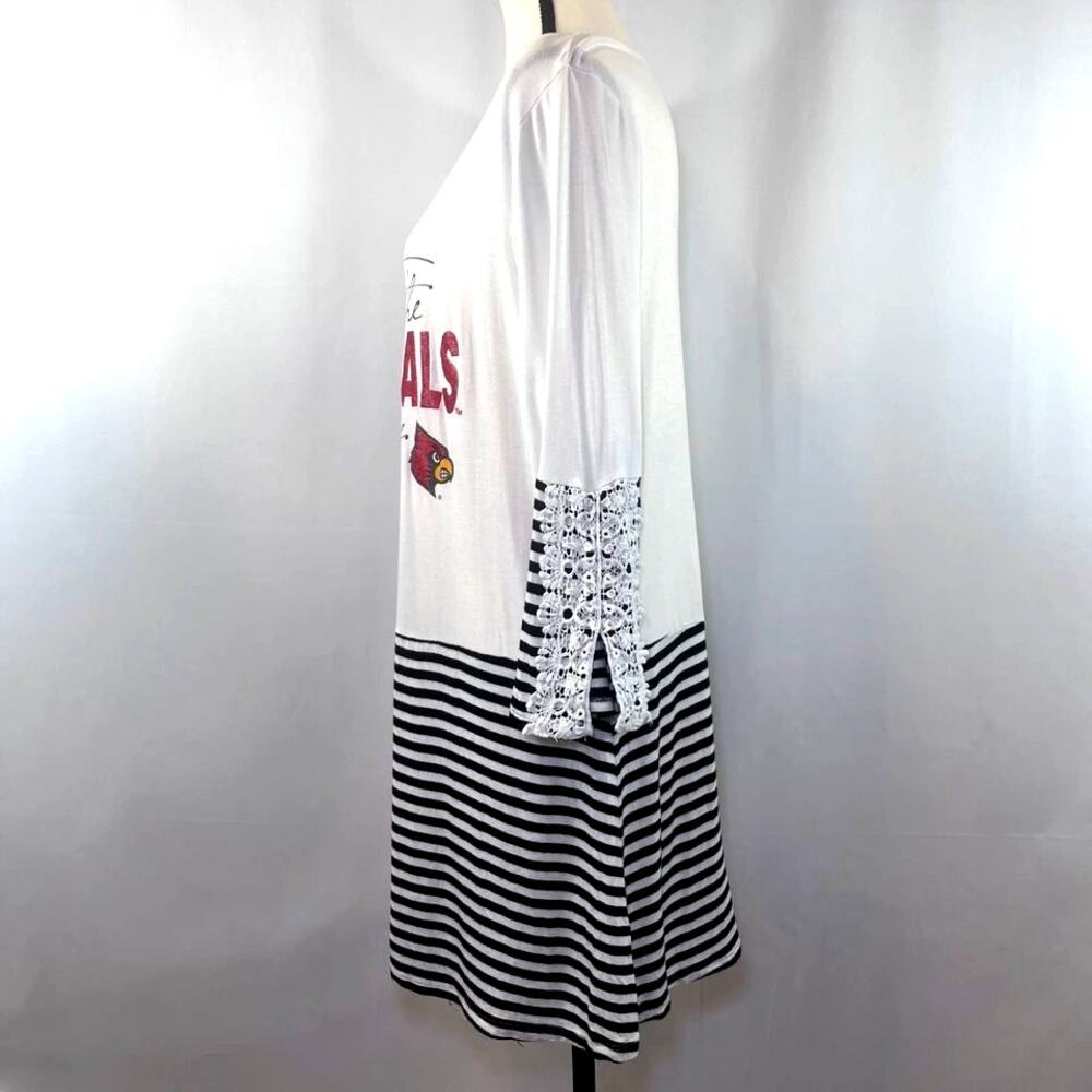 Gameday Couture 3/4 sleeve tunic top Louisville Cardinals off white women XL - Picture 3 of 11